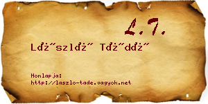 László Tádé névjegykártya