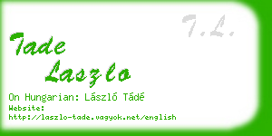 tade laszlo business card